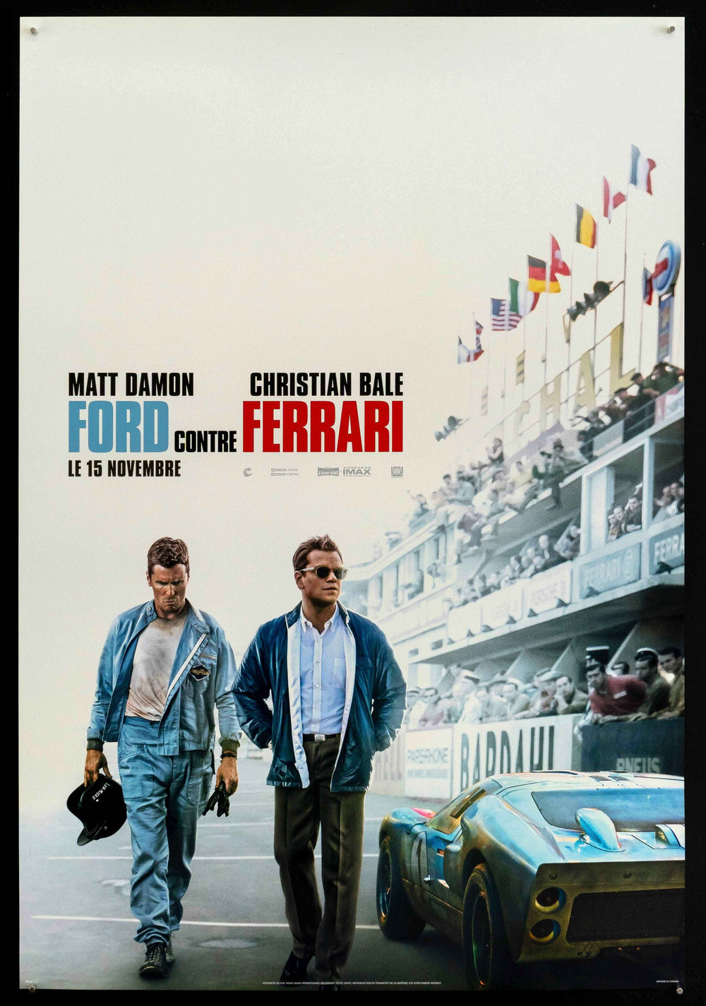 Ford V Ferrari Original Vintage Movie Poster