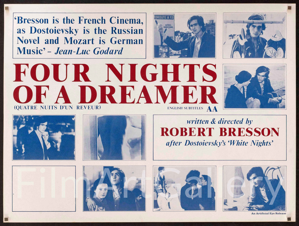 Four Nights of a Dreamer (Quatre Nuits D'Un Reveur) Original Vintage Movie Poster