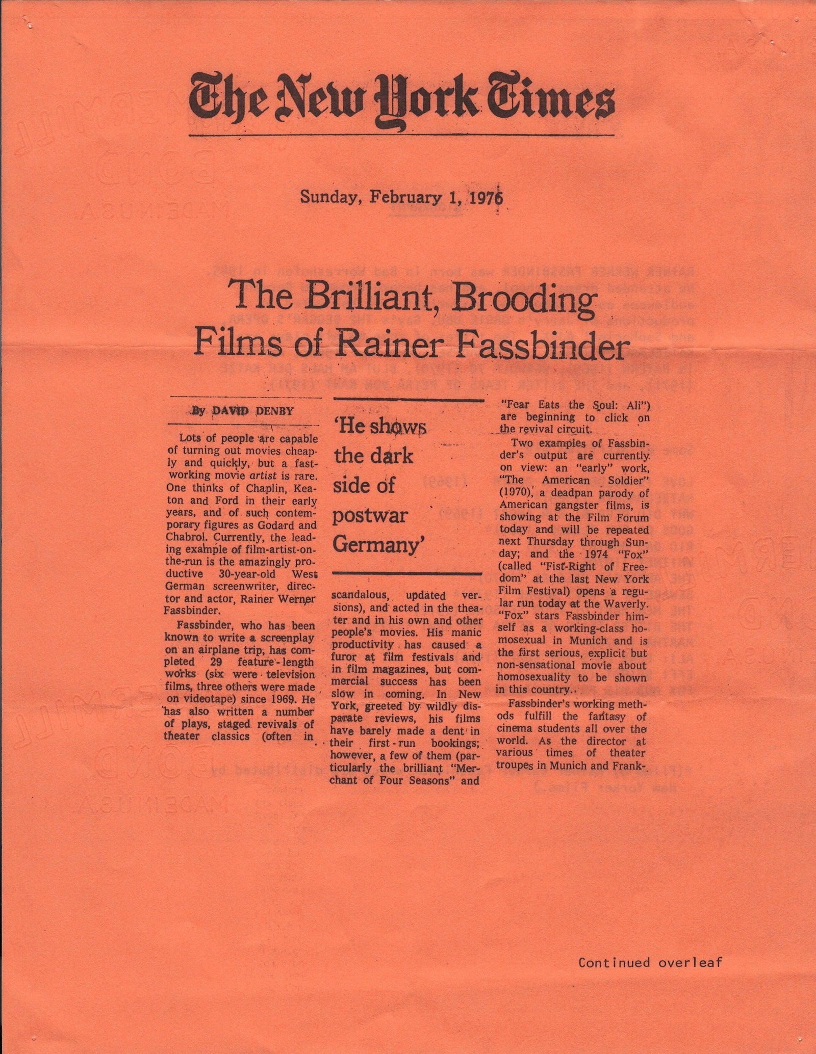 Fox and His Friends Original Vintage Movie Poster