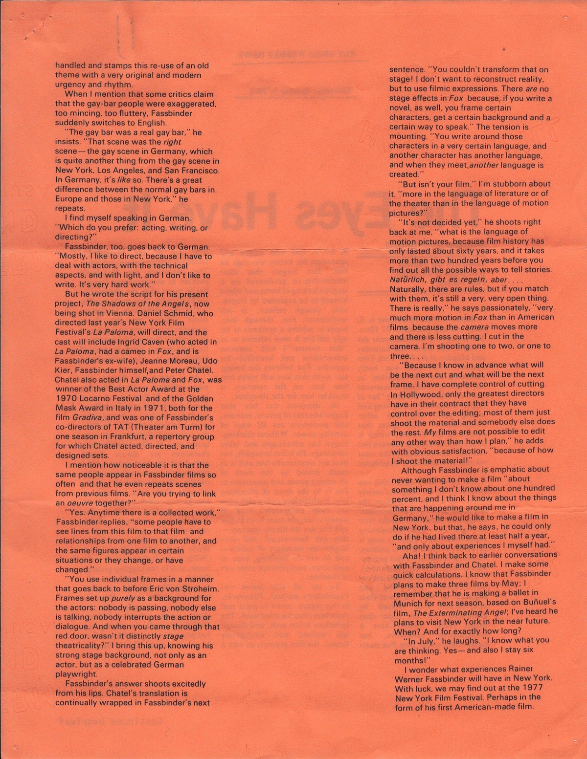 Fox and His Friends Original Vintage Movie Poster