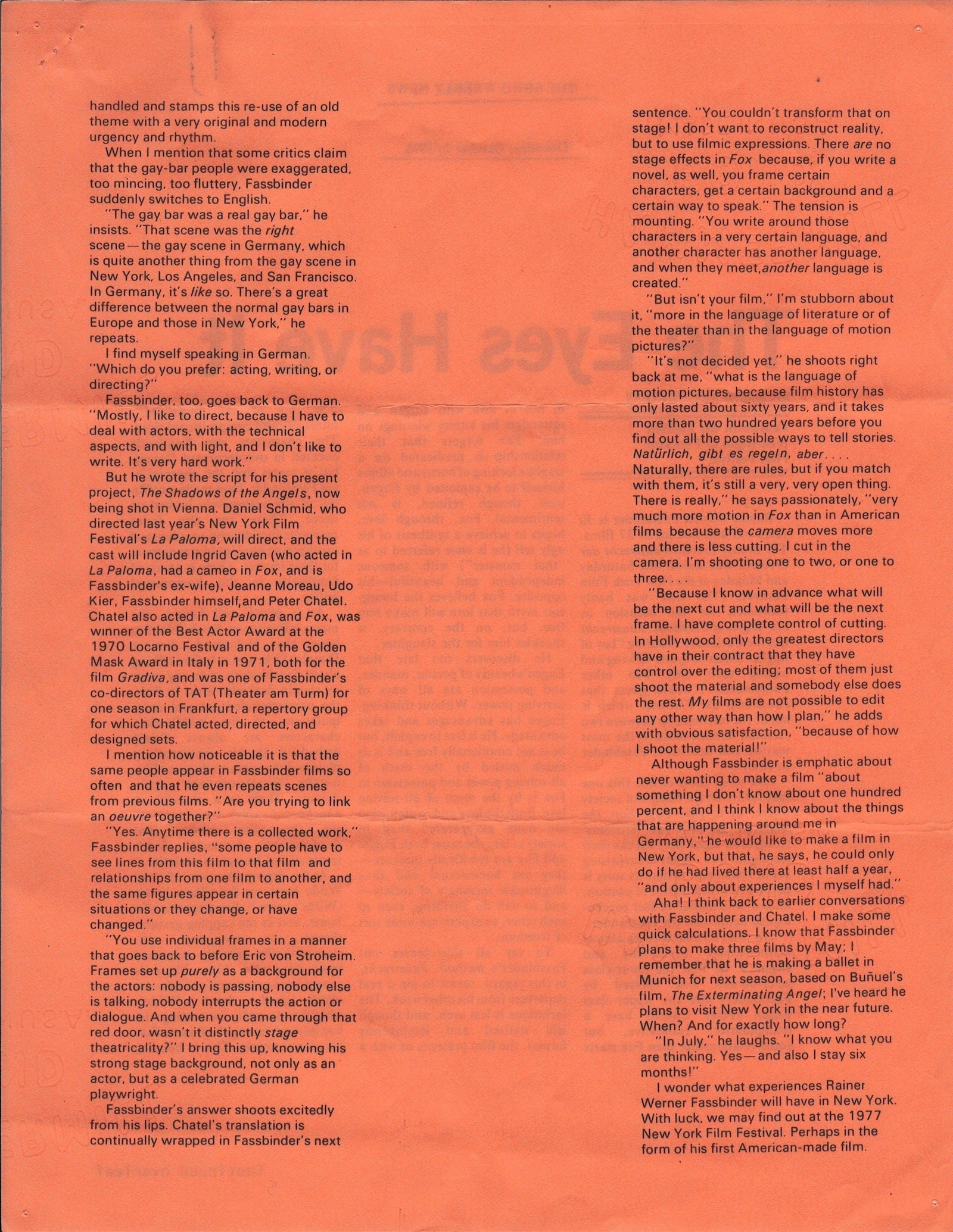 Fox and His Friends Original Vintage Movie Poster