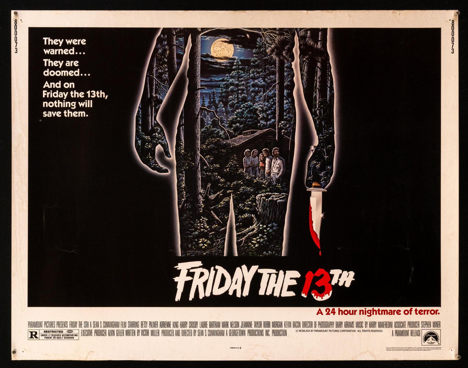 Friday the 13th Original Vintage Movie Poster