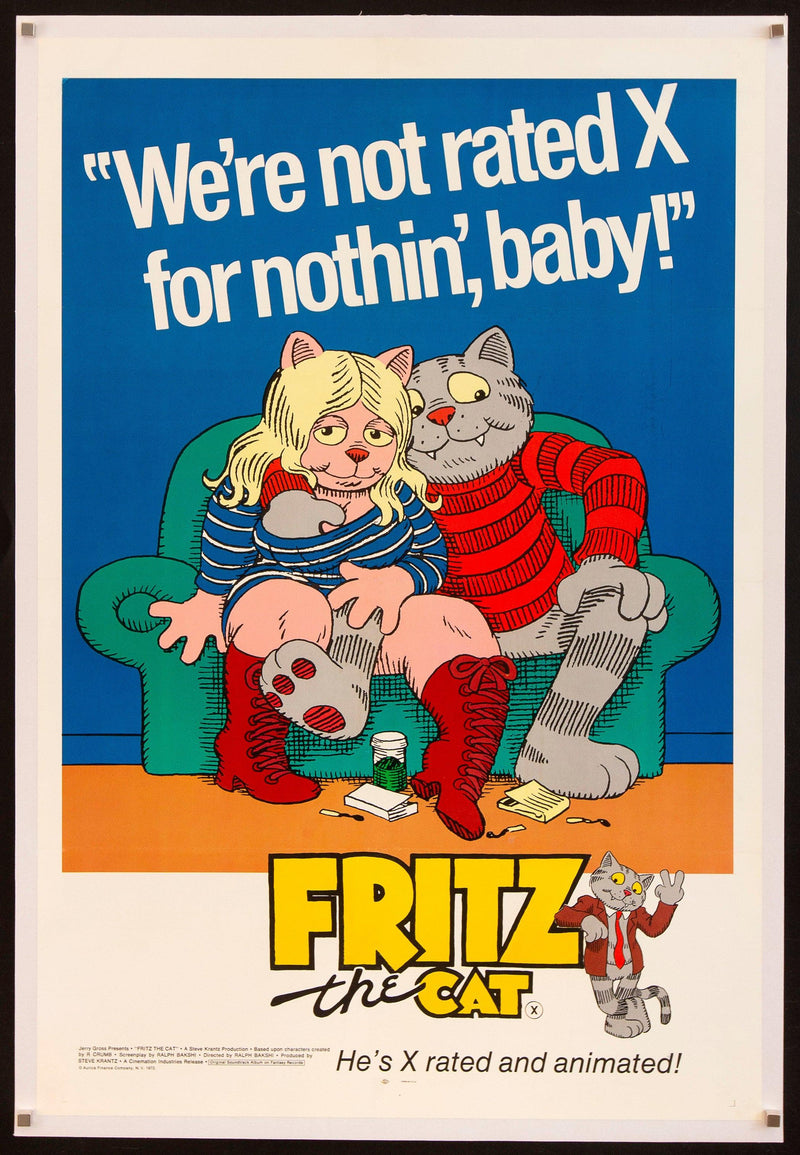 Fritz the Cat 1 Sheet (27x41) Original Vintage Movie Poster