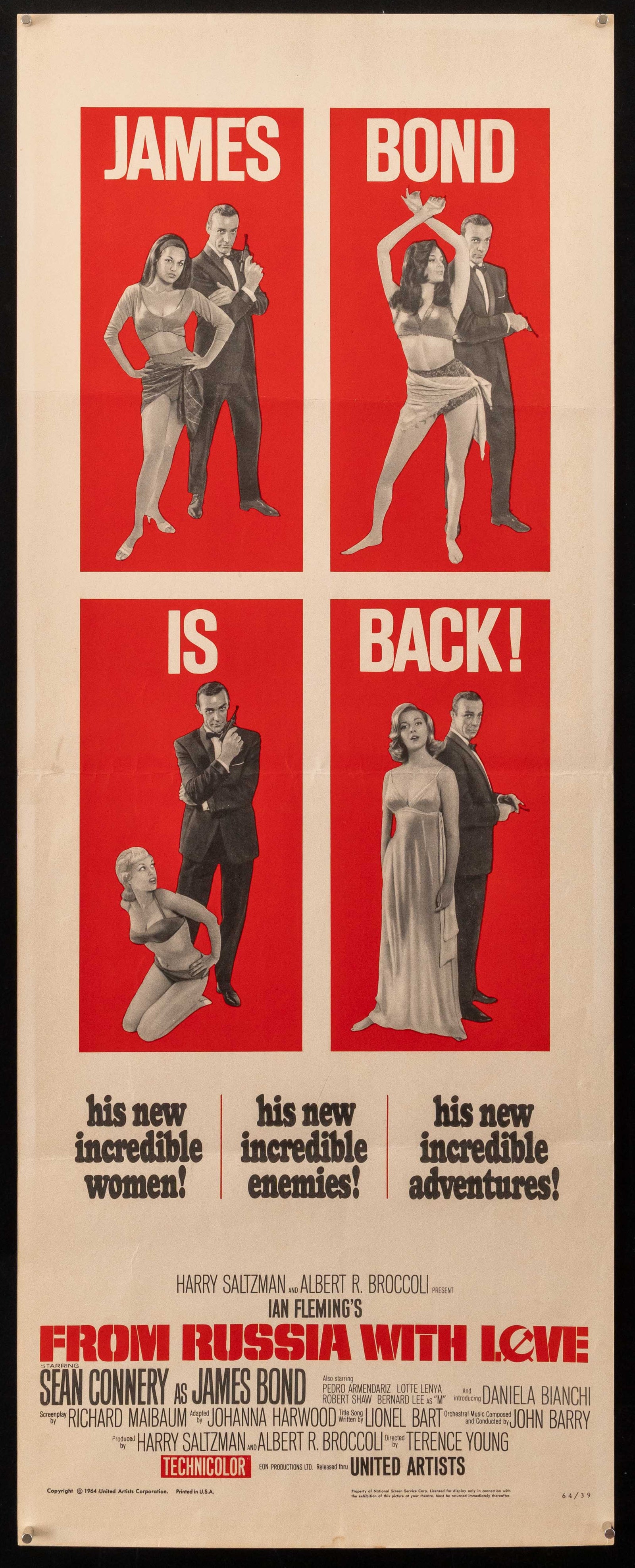 From Russia with Love Original Vintage Movie Poster