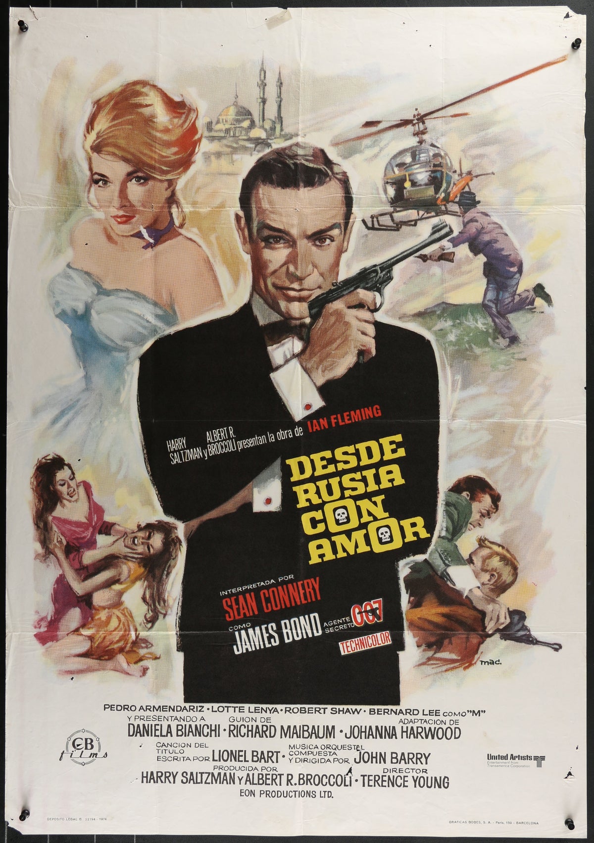 From Russia with Love Original Vintage Movie Poster