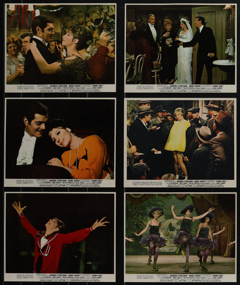 Funny Girl Color Still Set (10-8x10) Original Vintage Movie Poster