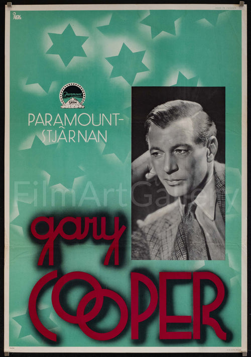 Gary Cooper Original Vintage Movie Poster