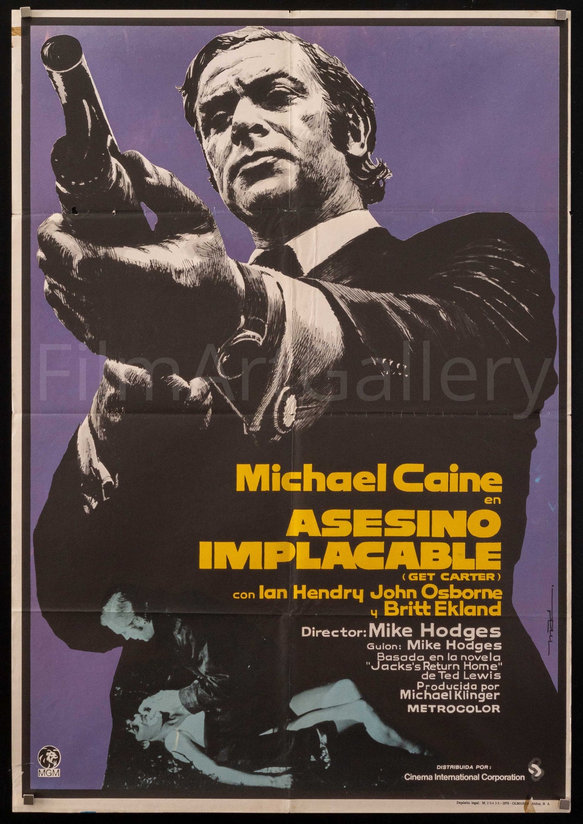 Get Carter (Asesino Implacable) Original Vintage Movie Poster