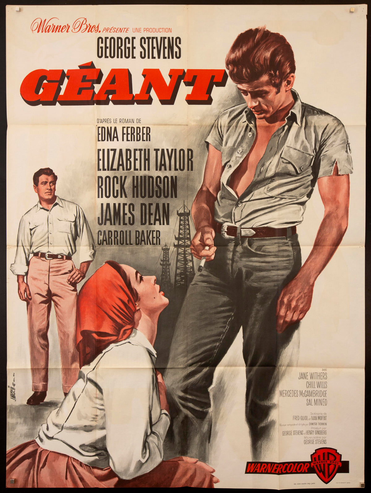Giant French 1 Panel (47x63) Original Vintage Movie Poster