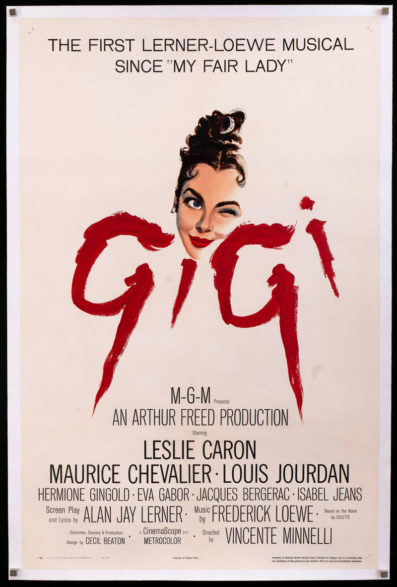 Gigi 1 Sheet (27x41) Original Vintage Movie Poster