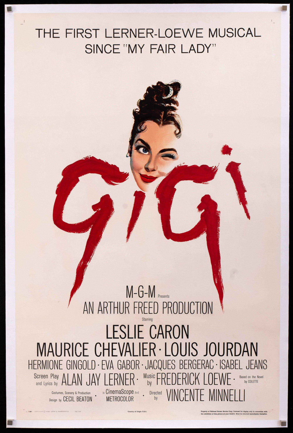 Gigi Original Vintage Movie Poster