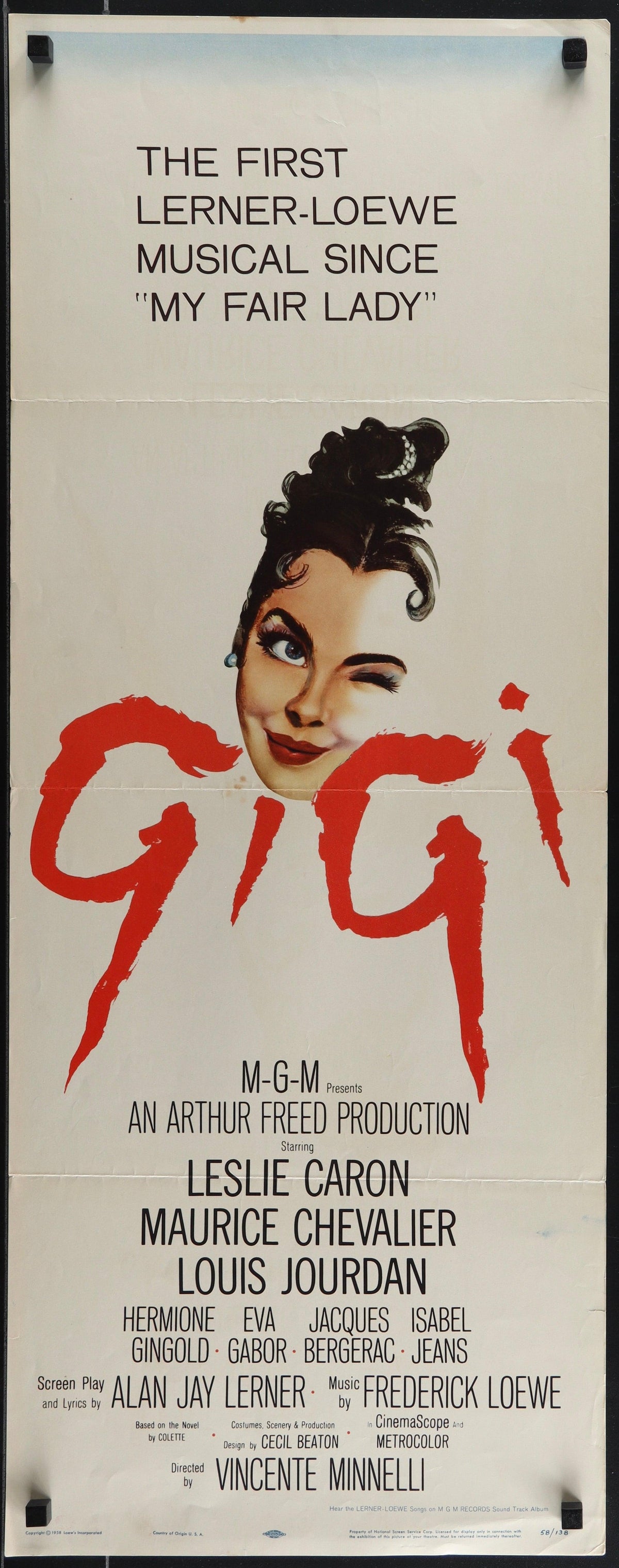 Gigi Original Vintage Movie Poster
