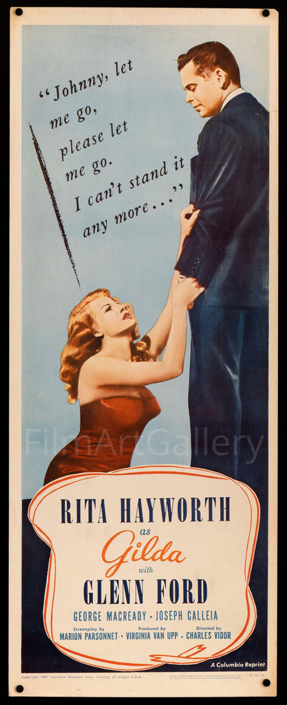 Gilda Insert (14x36) Original Vintage Movie Poster