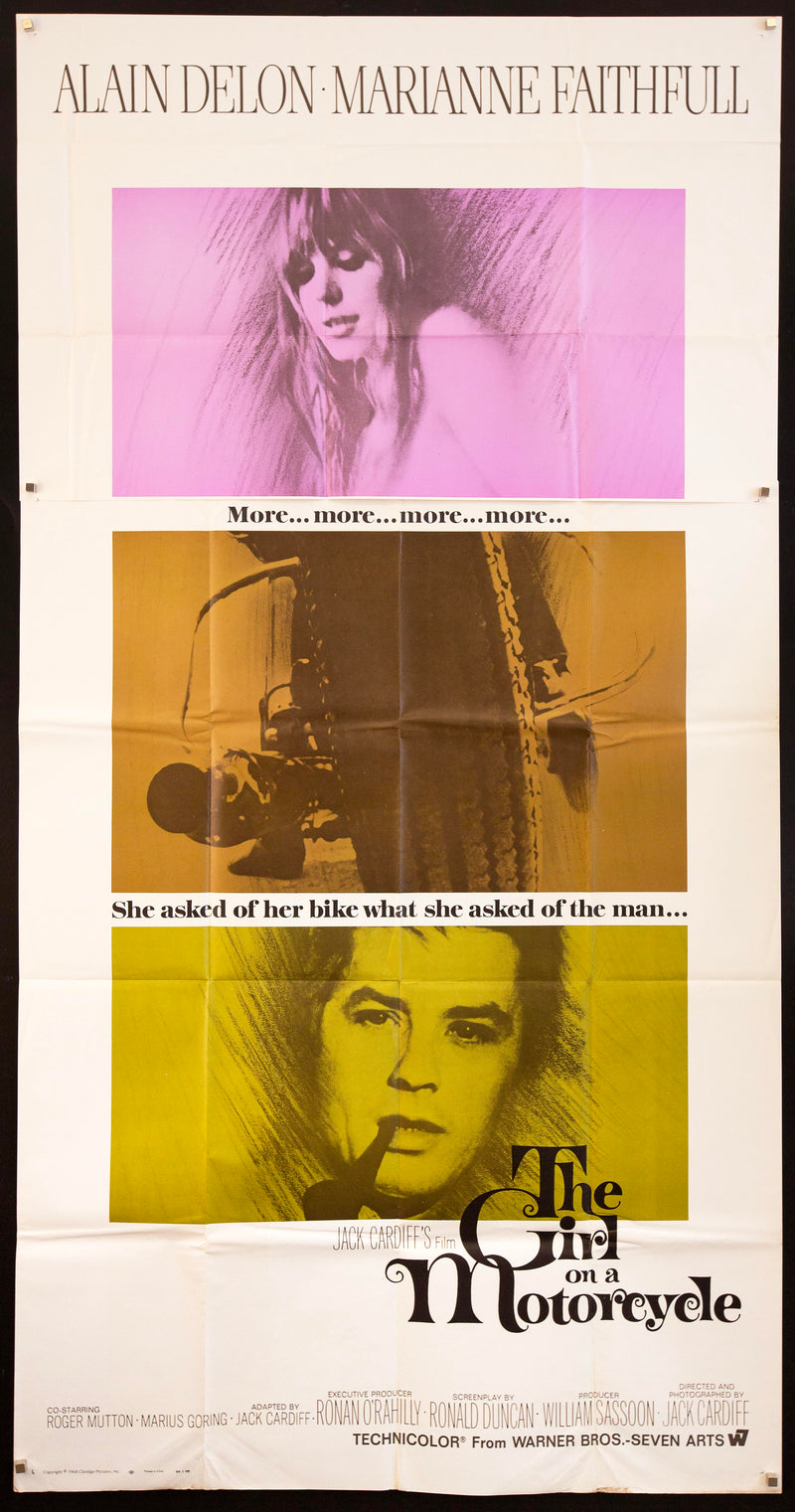 Girl on a Motorcycle (Naked Under Leather) 3 Sheet (41x81) Original Vintage Movie Poster