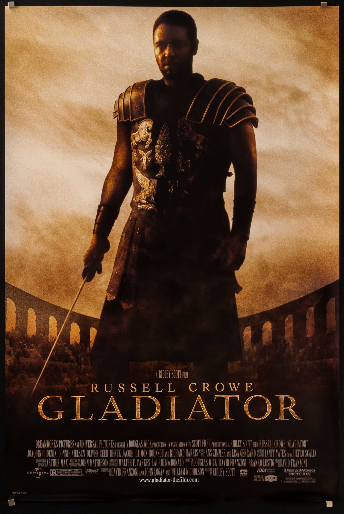 Gladiator 1 Sheet (27x41) Original Vintage Movie Poster