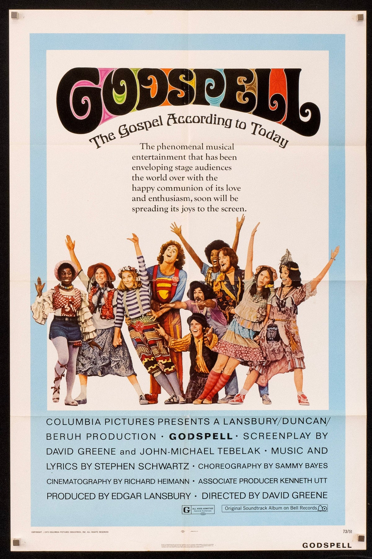 Godspell Original Vintage Movie Poster