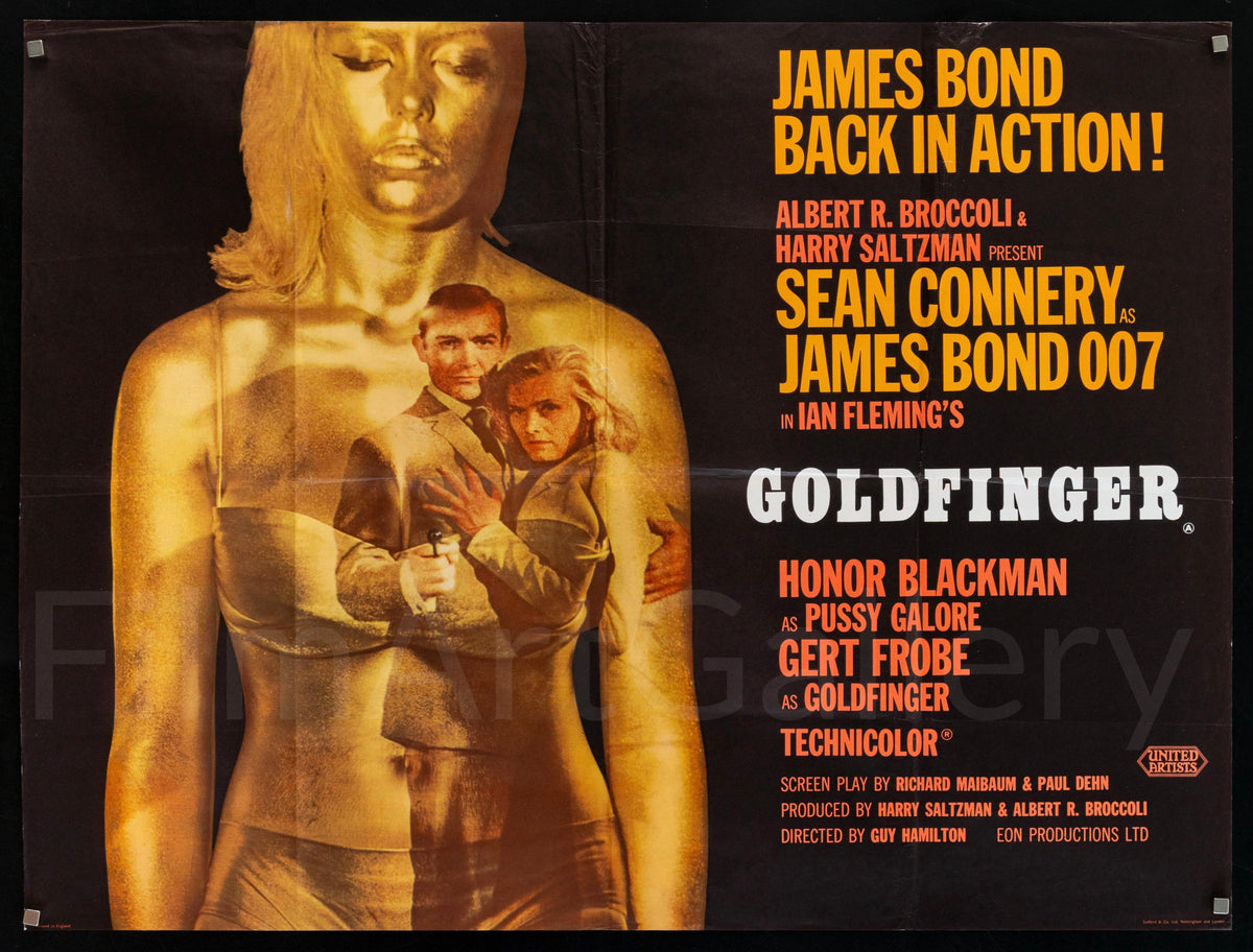 Goldfinger Original Vintage Movie Poster