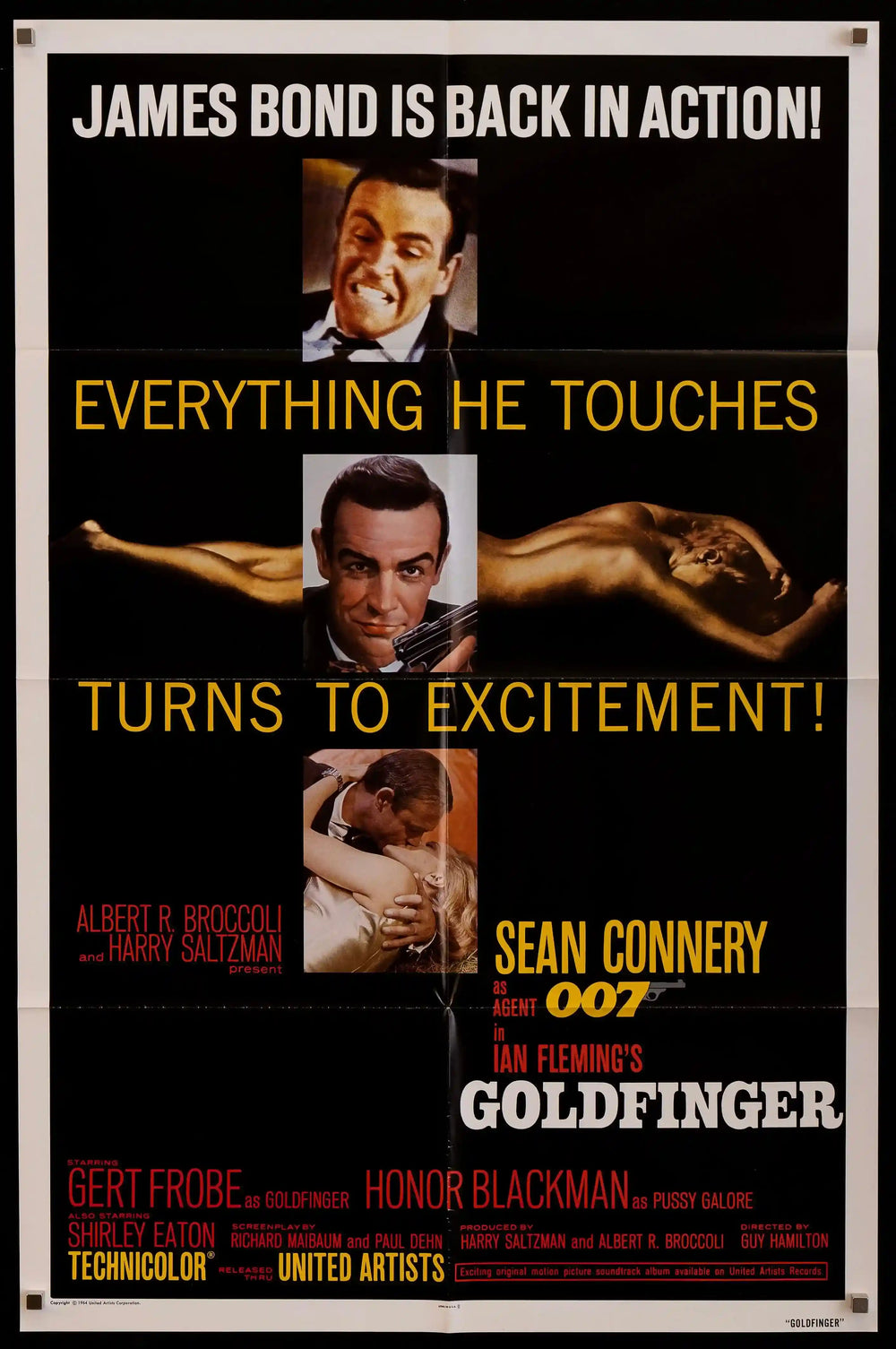 Goldfinger Original Vintage Movie Poster