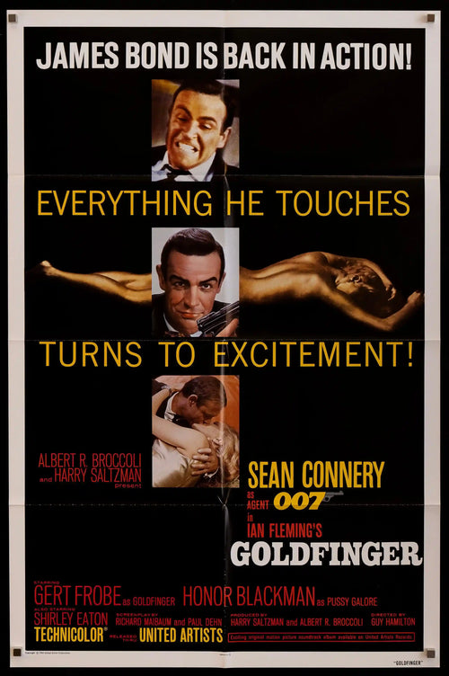 Goldfinger Original Vintage Movie Poster