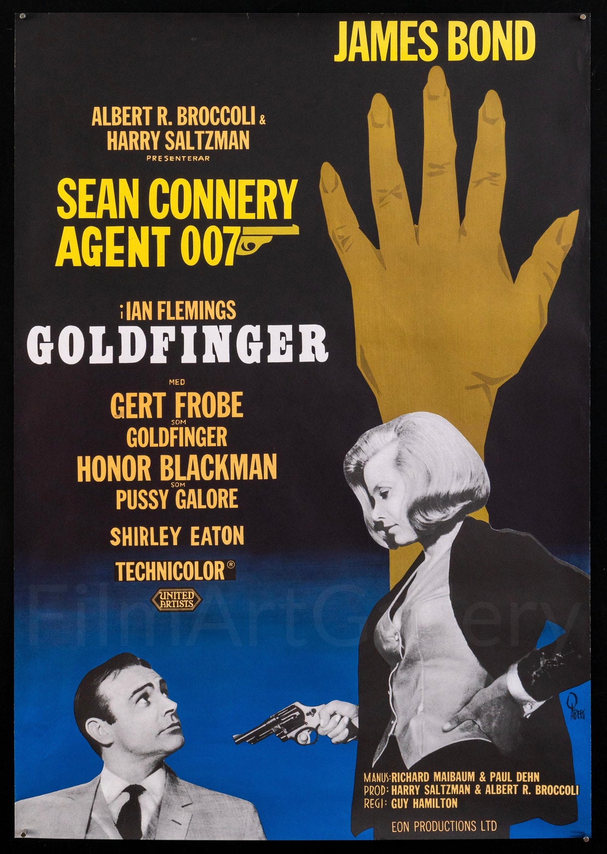 Goldfinger Original Vintage Movie Poster