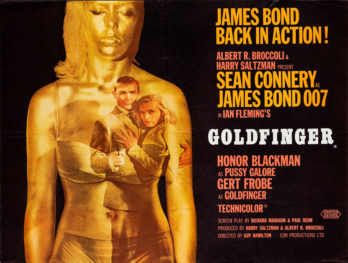 Goldfinger Original Vintage Movie Poster