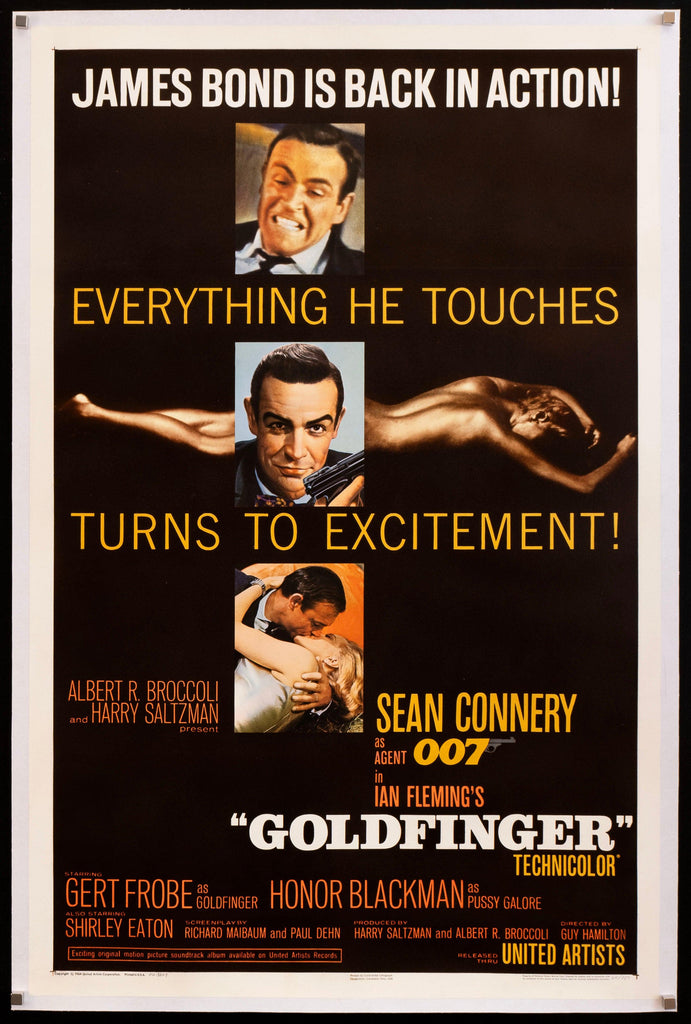 Goldfinger Original Vintage Movie Poster