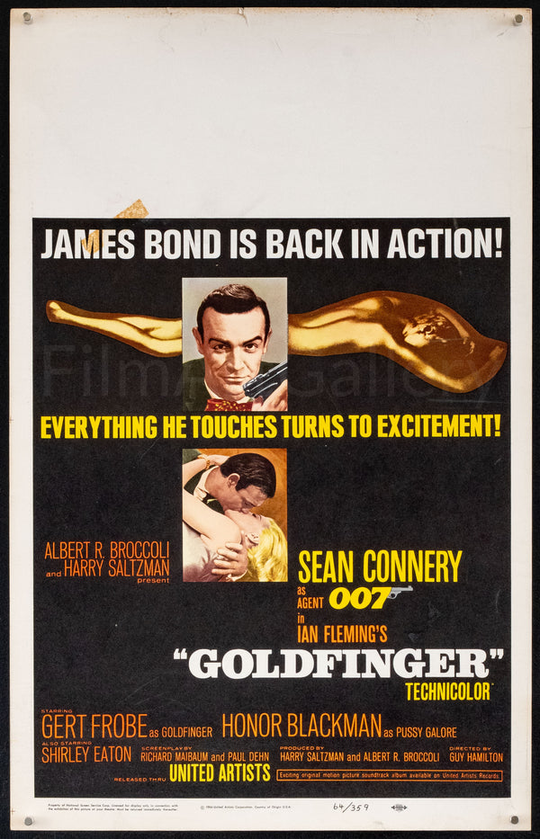 Goldfinger Original Vintage Movie Poster