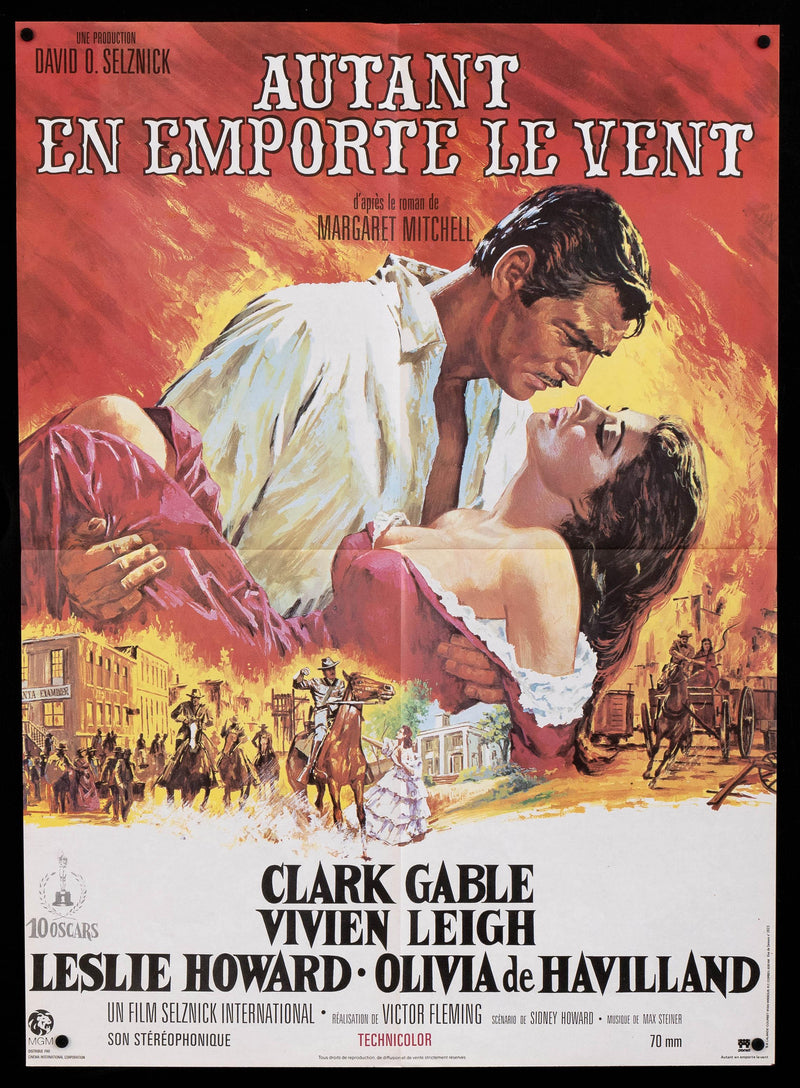 Gone With The Wind French small (23x32) Original Vintage Movie Poster