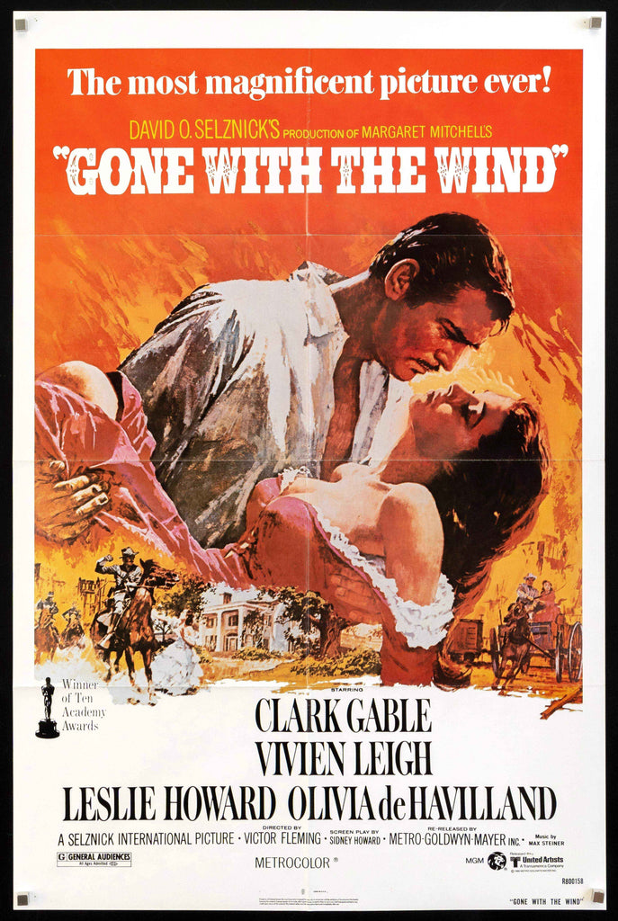 Gone With the Wind Movie Poster 1980 RI 1 Sheet (27x41)