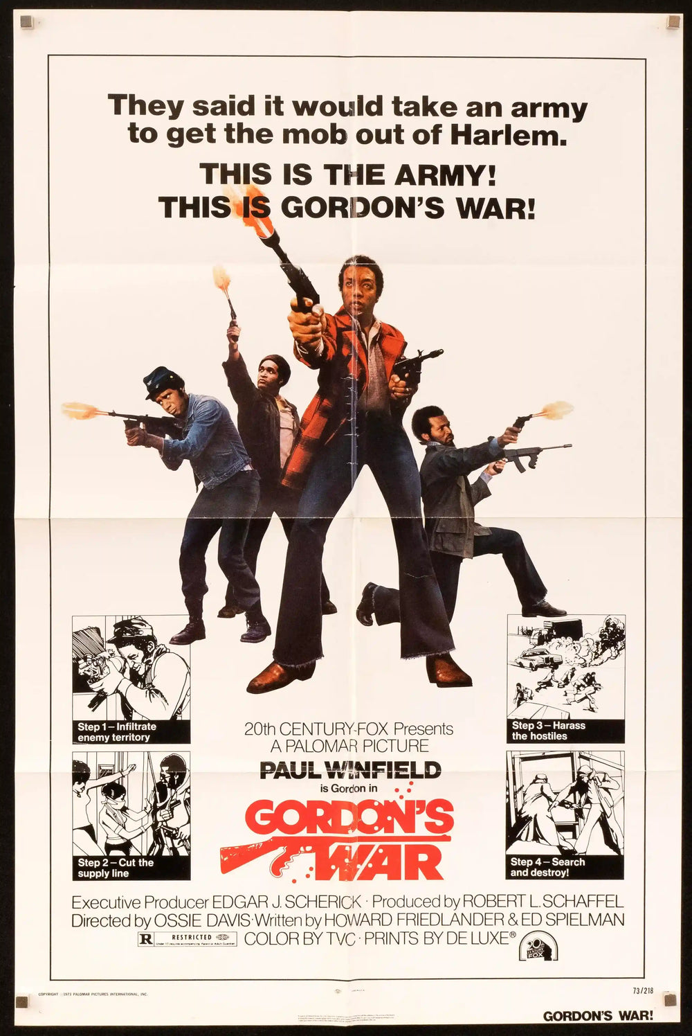 Gordon's War Original Vintage Movie Poster