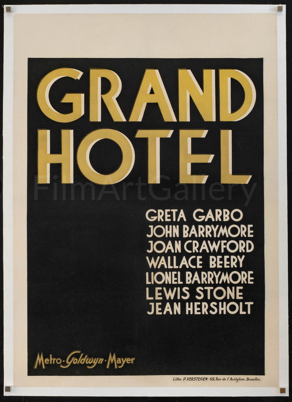 Grand Hotel Original Vintage Movie Poster