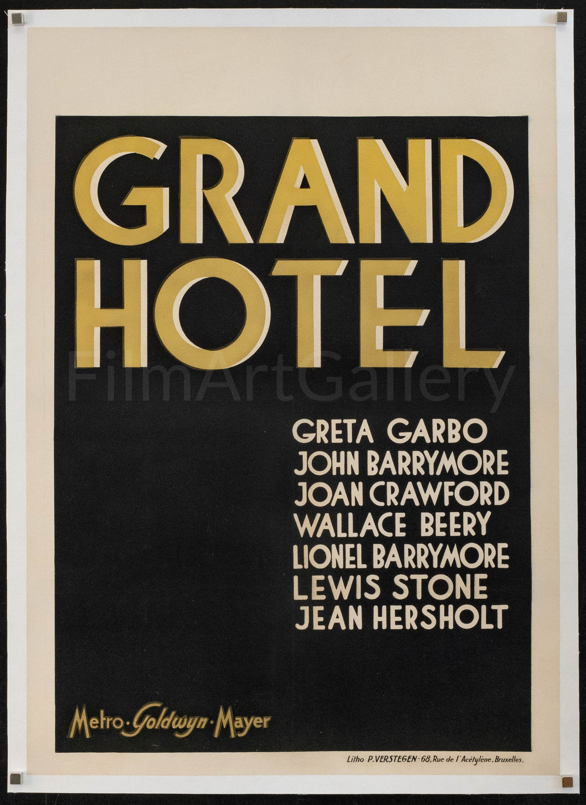Grand Hotel Original Vintage Movie Poster