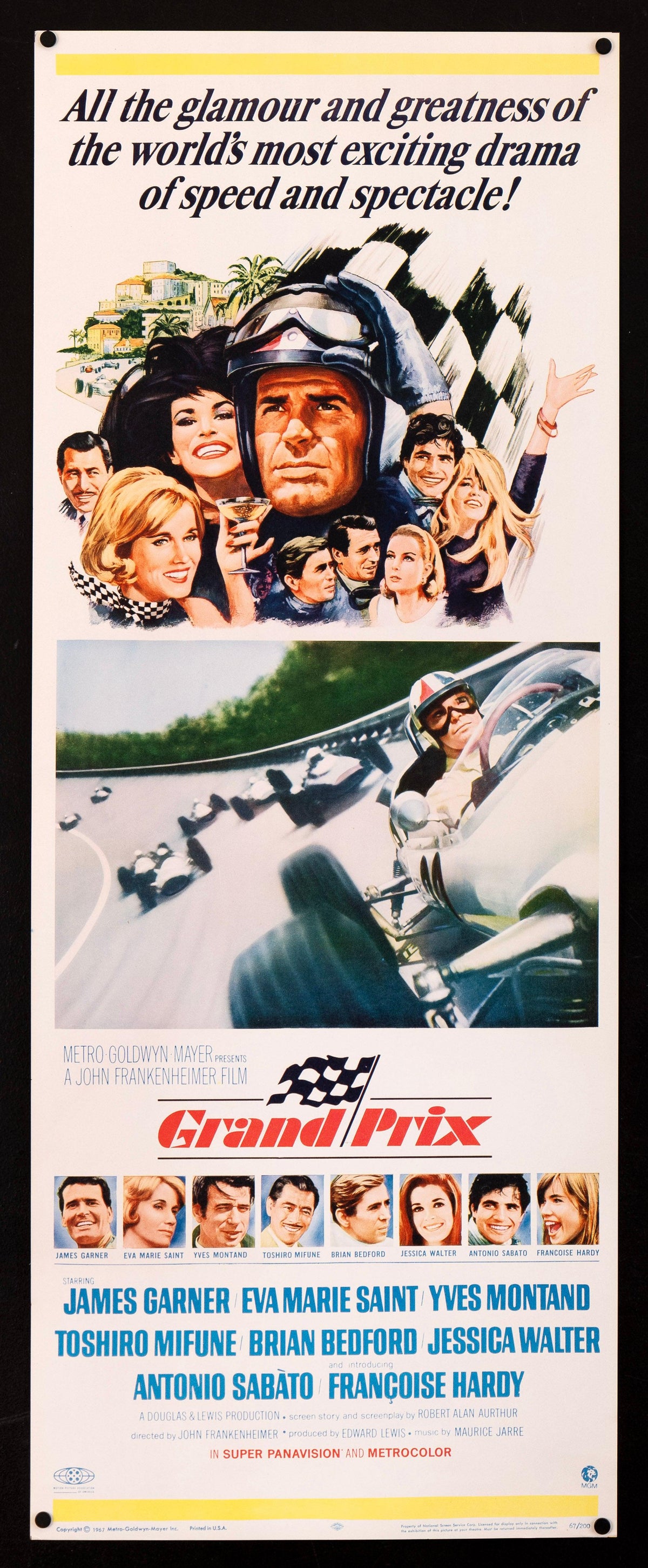 Grand Prix Insert (14x36) Original Vintage Movie Poster