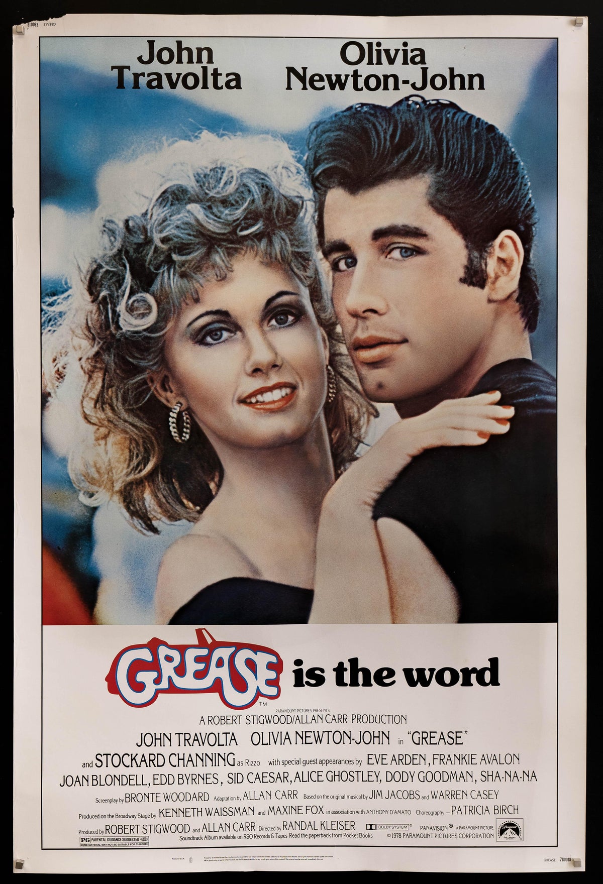 Grease 40x60 Original Vintage Movie Poster