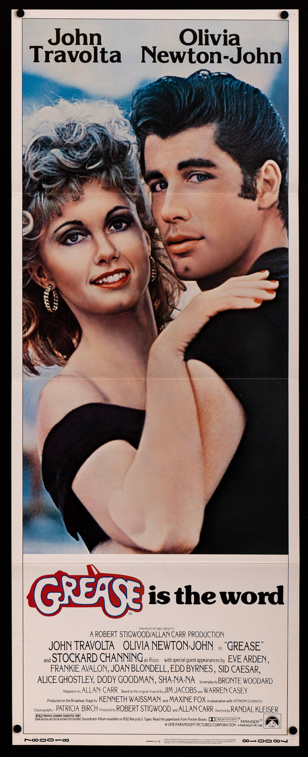 Grease Movie Poster 1978 Insert (14x36)