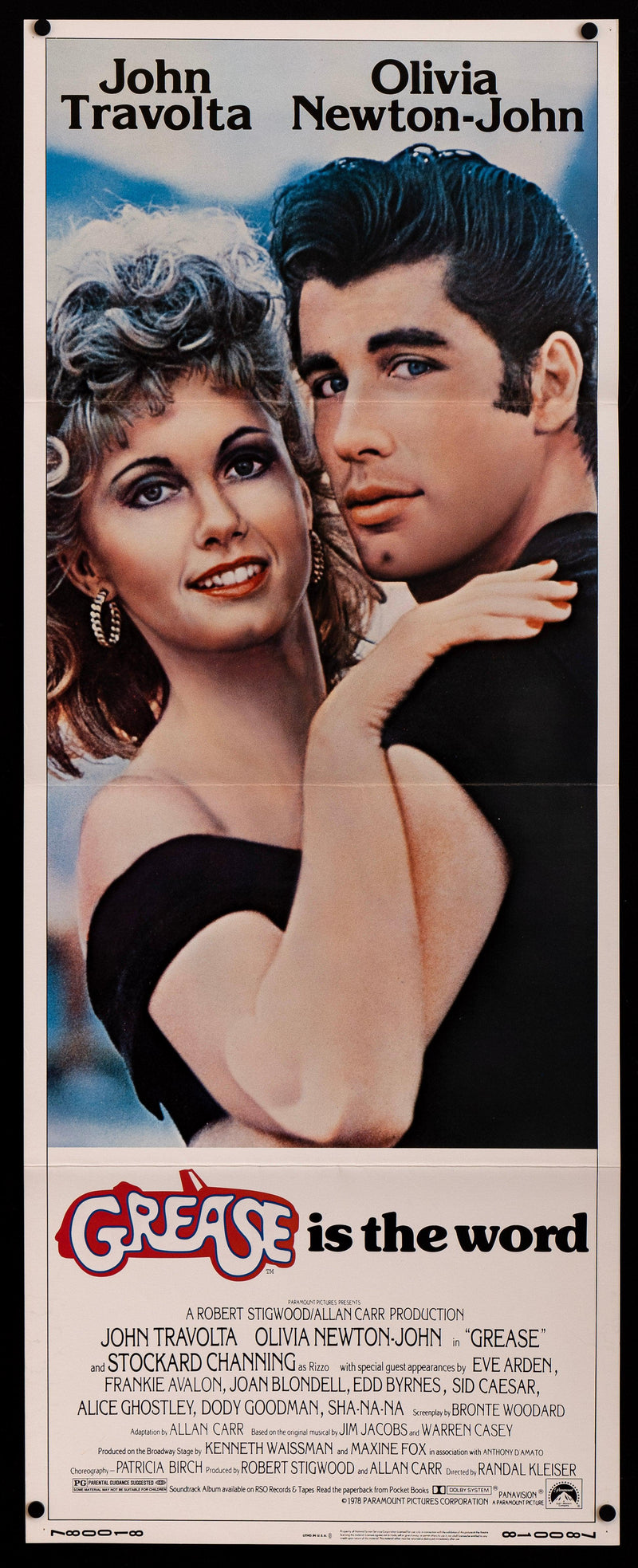 Grease Insert (14x36) Original Vintage Movie Poster