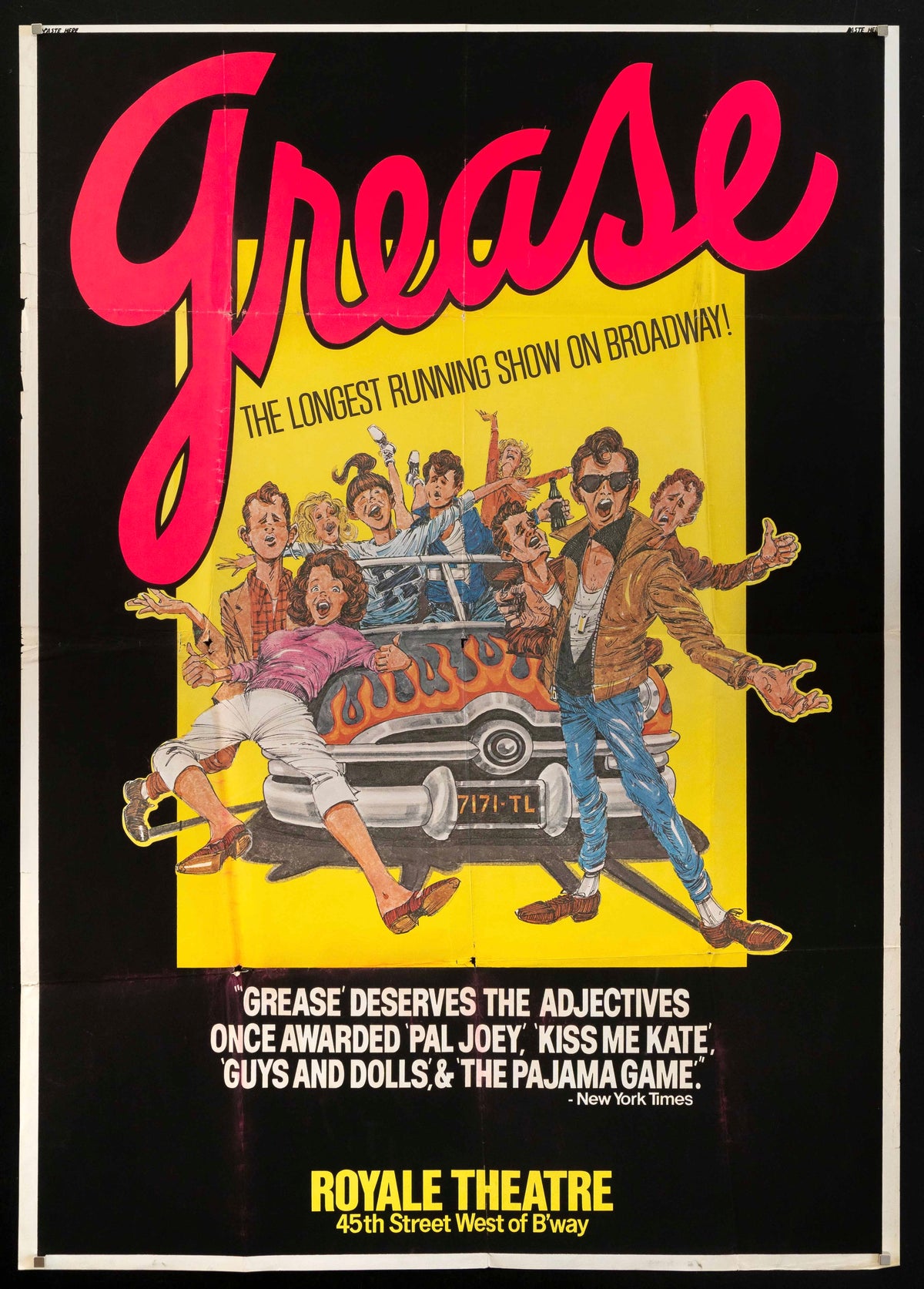 Grease Original Vintage Movie Poster