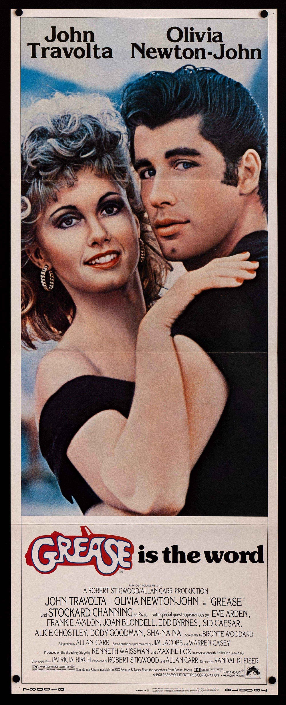 Grease Original Vintage Movie Poster