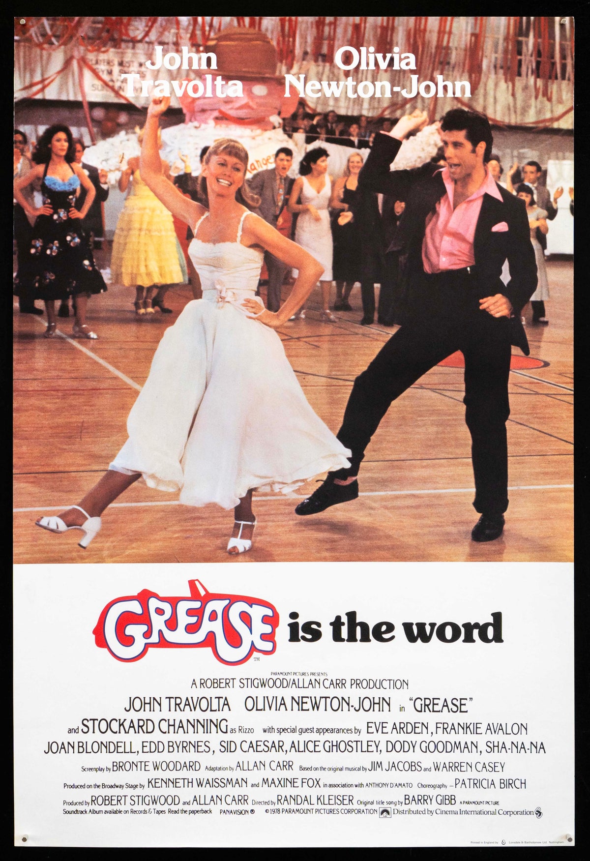 Grease Original Vintage Movie Poster