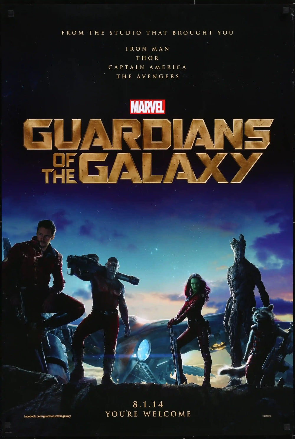 Guardians of the Galaxy Original Vintage Movie Poster
