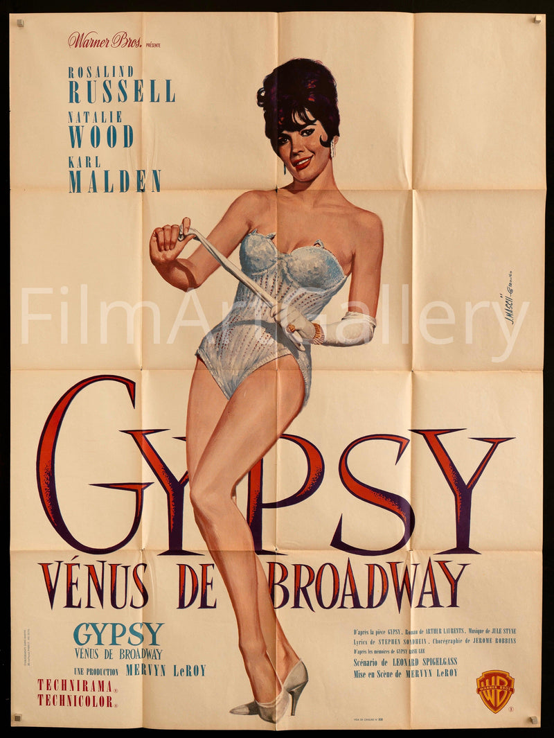 Gypsy French 1 Panel (47x63) Original Vintage Movie Poster