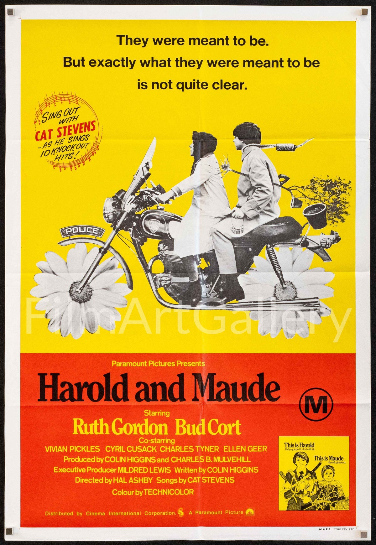 Harold and Maude Original Vintage Movie Poster