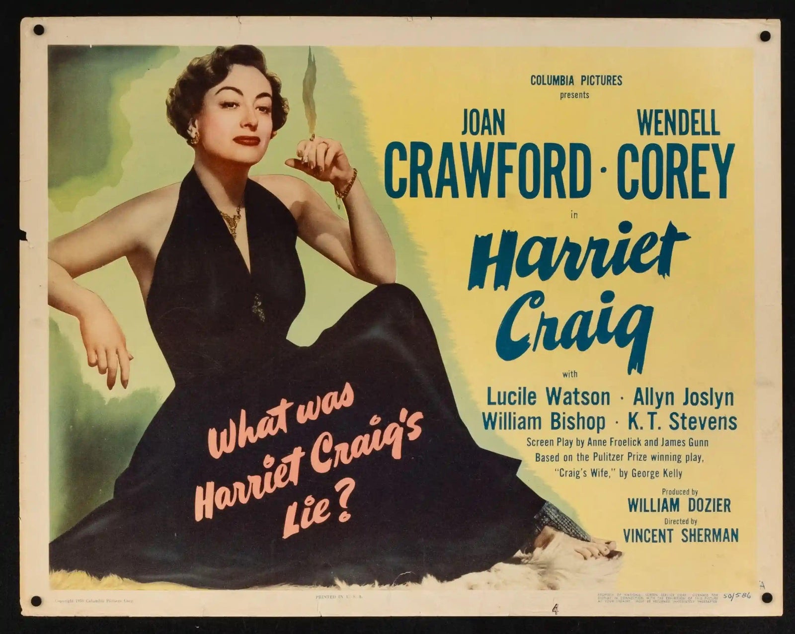 Harriet Craig Original Vintage Movie Poster