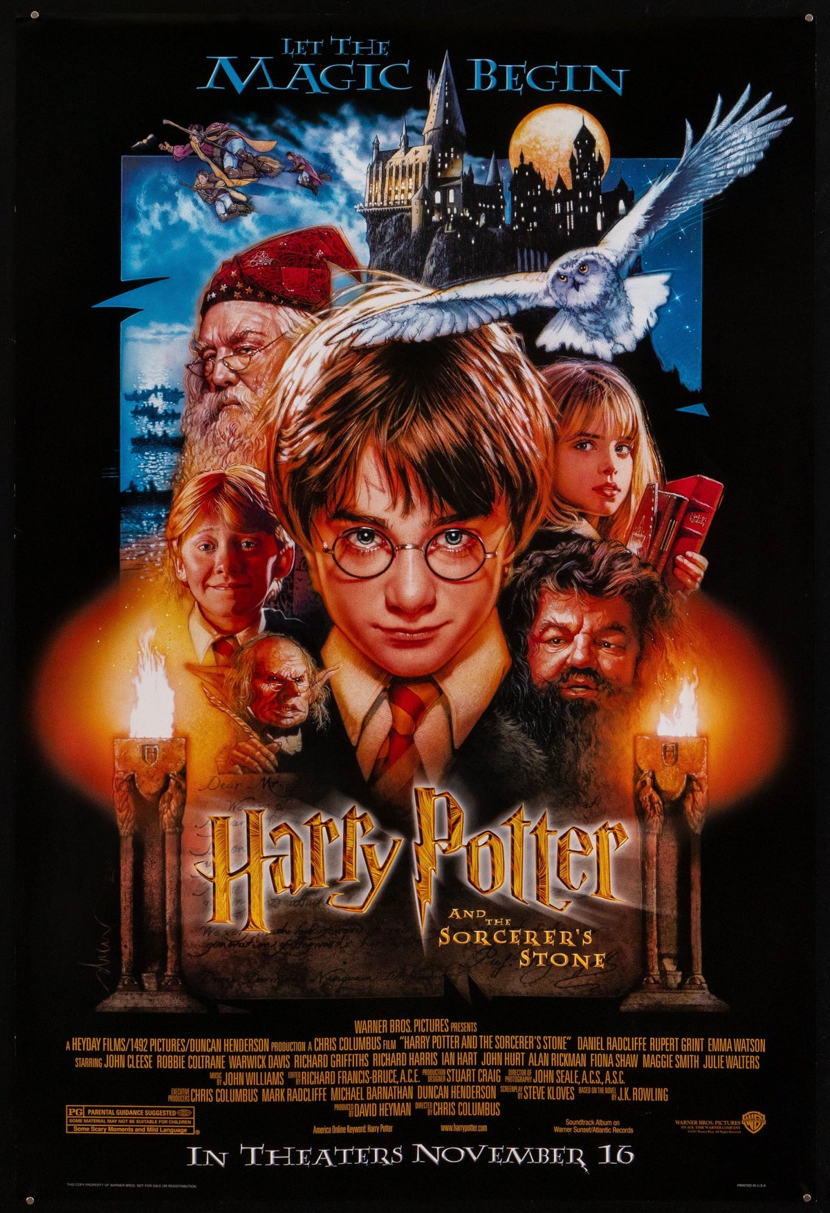 Harry Potter and the Sorcerer&#39;s Stone Original Vintage Movie Poster