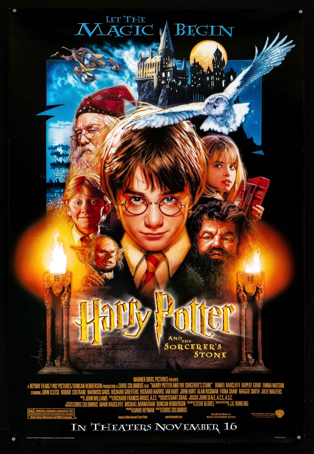 Harry Potter and the Sorcerer&#39;s Stone Original Vintage Movie Poster