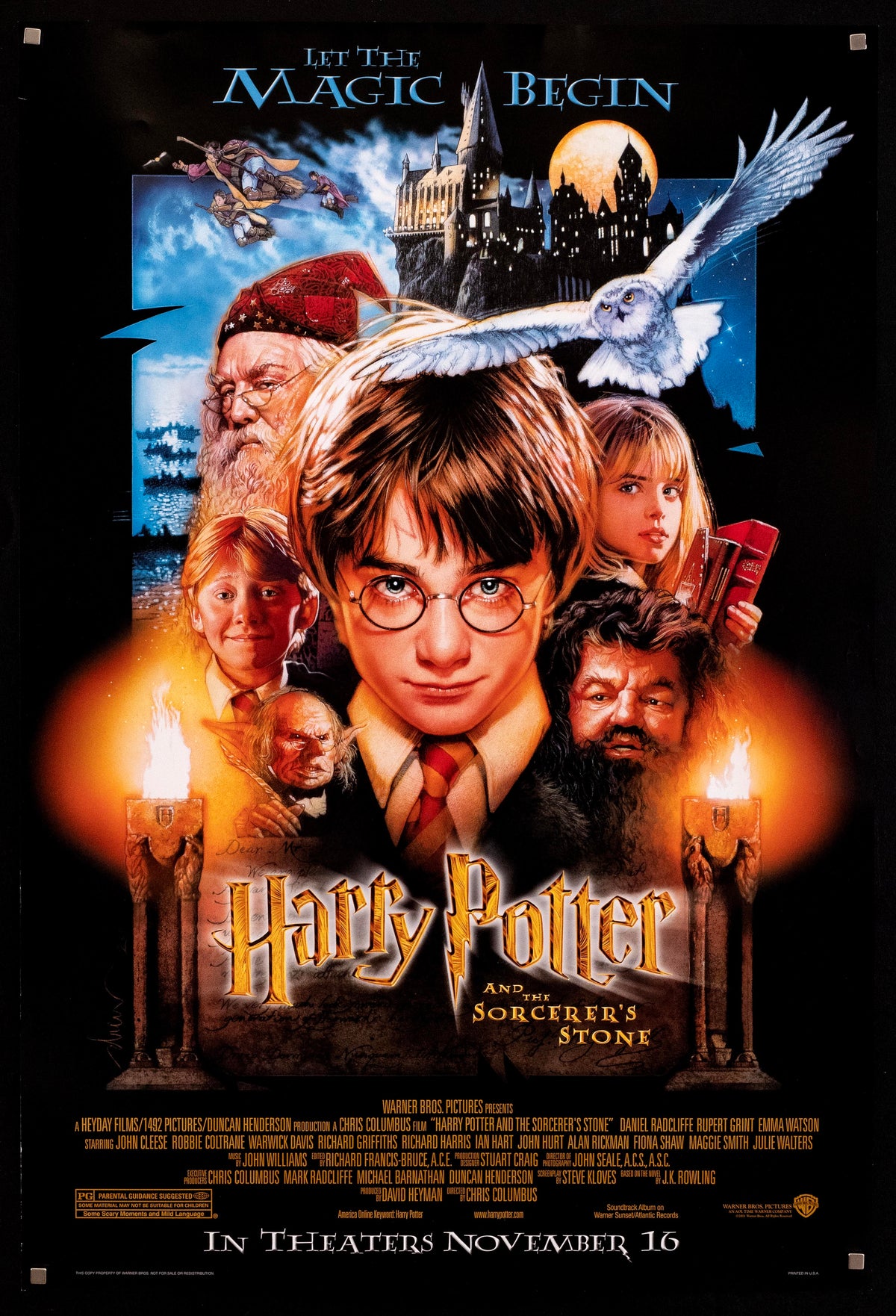 Harry Potter and the Sorcerer&#39;s Stone Original Vintage Movie Poster
