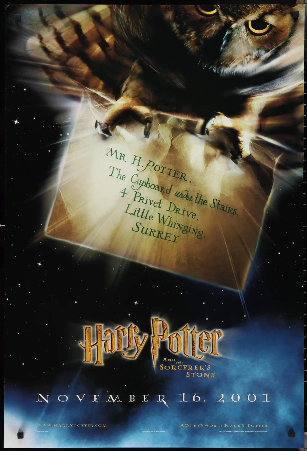 Harry Potter and the Sorcerer's Stone Original Vintage Movie Poster