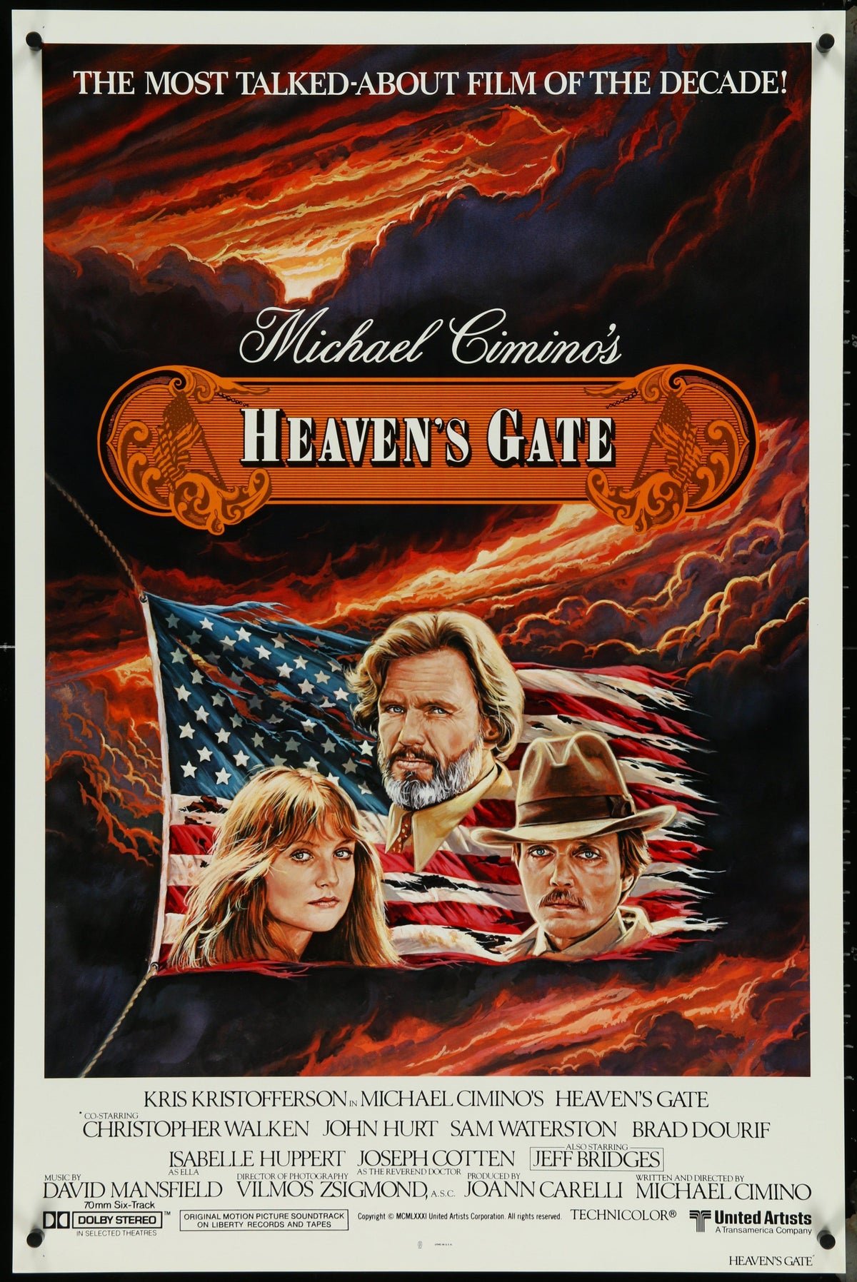Heaven&#39;s Gate 1 Sheet (27x41) Original Vintage Movie Poster