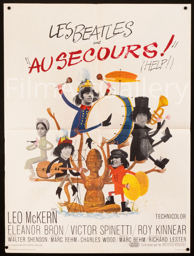 Help French Small (23x32) Original Vintage Movie Poster