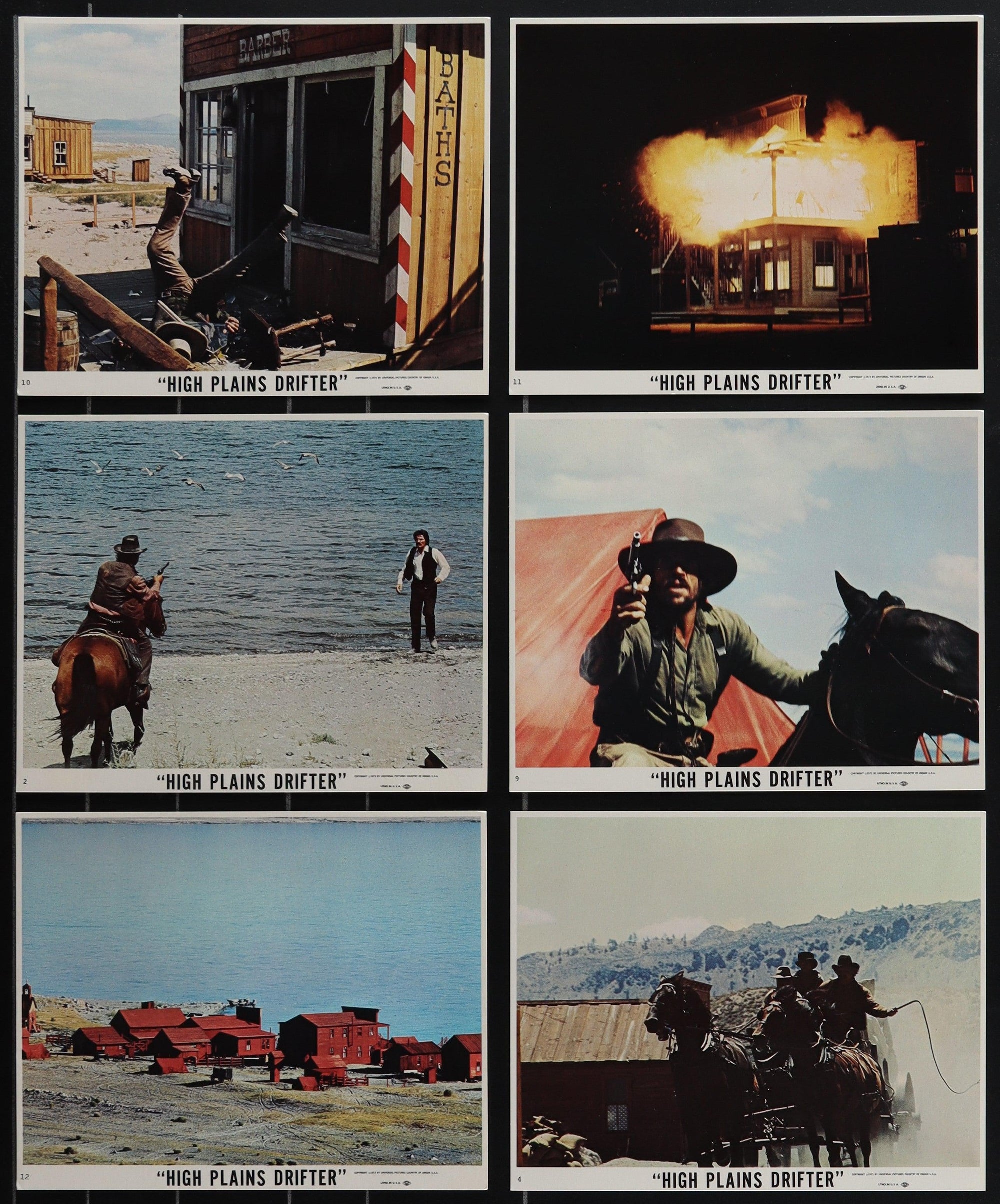High Plains Drifter Mini Lobby Card Set (12-8x10) Original Vintage Movie Poster